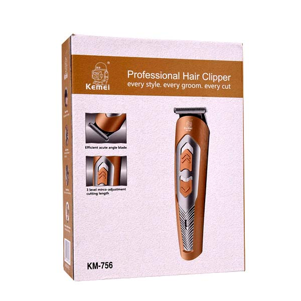 Kemei-KM-756-Hair-Trimmer-box