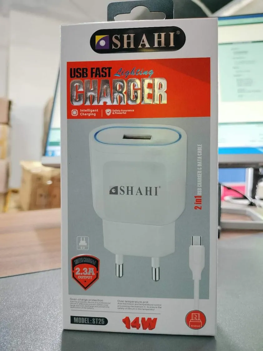 Shahi 14W Fast Charger 2.1 Quick Charger Smart Charger For All Phones (P-690)