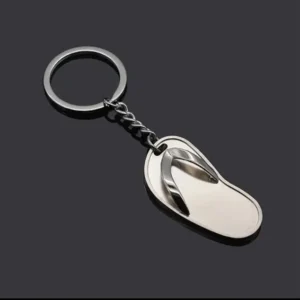 1 Pos Metal Sandal Slippers Keychain Ring for Car Bike Motor Cycle Flip Flops Pendant Key chain Ring for Bag Gift Item