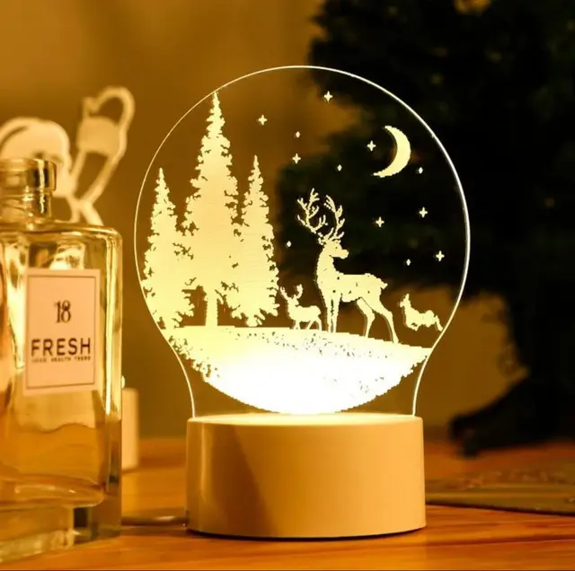 3D deer lamp