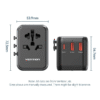 Vention 3-Port USB (C + A + A) 20W Universal Travel Adapter