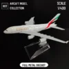 Model Aircraft Metal Replica Airplane Emirates A380 Aviation Plane for Gift Show piece (1:450)