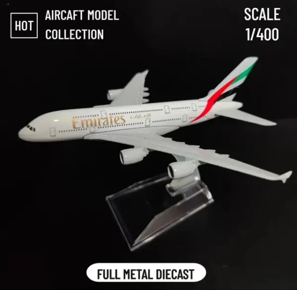 Model Aircraft Metal Replica Airplane Emirates A380 Aviation Plane for Gift Show piece (1:450)