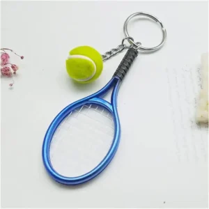Tennis Racket Ball Key Chain Key Ring pendants Holder necklace Gift keychain for sports Car