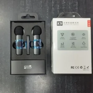 K9 Wireless Dual Microphone Professional Lapel Lavalier Microphone Remove Noise For Type C+Apple (P-1838)