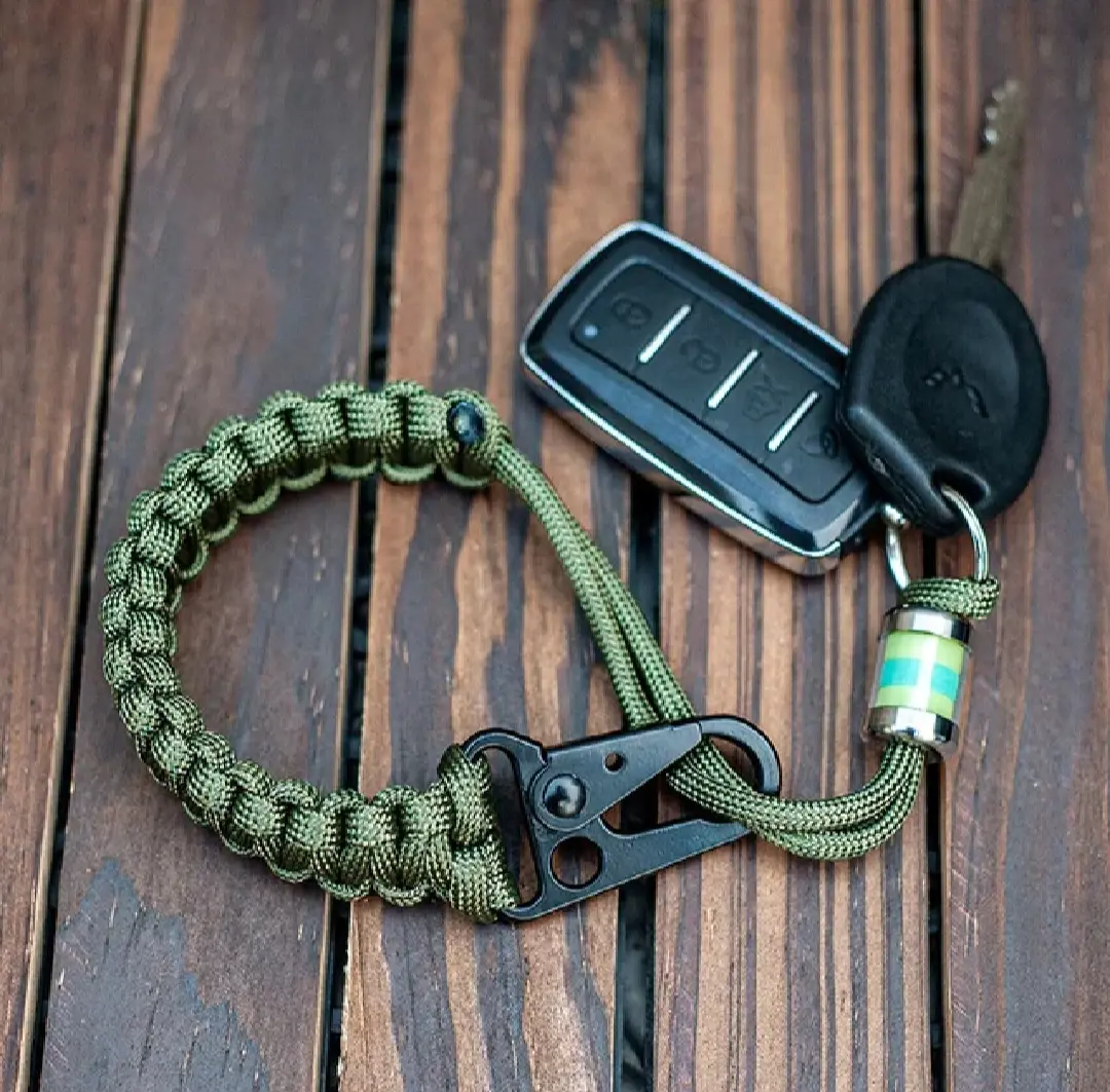 Key Ring Waist Hanging Rope Keychain Outdoor Emergency Survival Tools Buckle Hook Camping Tactical Paracord