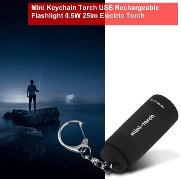Mini Flashlight Portable Pocket Torch Key Ring DIY Tool for Home